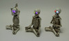 Bone Stretchers Yoga Skeleton Figurines with Color Changing LED Eyes Set of 3 Additional image