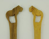 Hand Carved Wood Decorative Lion Handle Salad Server Set Additional image