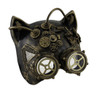 Steamkitty Metallic Finish Steampunk Cat Woman with Goggles Mask Main image