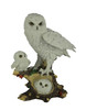 Owl Little Family Mother Snowy Owl and Owlets Wildlife Statue Main image