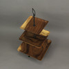 Polished Wood 3 Tier Square Shaped Serving Tray Additional image
