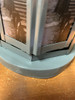 Shabby Beach Pier 2 Piece Grey Metal LED Candle Lantern Set Image of defect