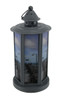 Shabby Beach Pier 2 Piece Grey Metal LED Candle Lantern Set Additional image