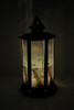 Shabby Beach Pier 2 Piece Grey Metal LED Candle Lantern Set Additional image