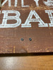 Rustic Wood Board Football Wall Plaque with Hooks Image of main defect