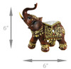 Gorgeous Wood Finish Indian Elephant Statue Crackle Glass Additional image