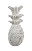 10 Inch White Pineapple Hanging Wall Art Carved Wood Sculpture Home Decor Plaque Main image