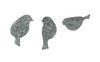 Set of 3 Galvanized Finish Bird Silhouette Metal Hanging Ornaments Main image