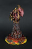 Metallic Copper and Gold Dragon Atop Glowing Volcano LED Lighted Statue Additional image