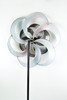 Colorful Metal Crescent Flower Wind Spinner Garden Stake 60 Inch Additional image