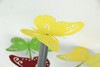 Colorful Two Tier Metal Butterfly Horizontal Spinning Garden Stake Additional image