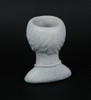 Set of 2 Roaring 20's Flapper Lady Gray Concrete Head Mini Planter 6 Inches Tall Additional image