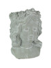 Whitewashed Gray Concrete Flower Girl Wall Mount Head Planter 9.25 Inches High Main image