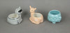 3 Forest Raccoon Deer & Tortoise Dolomite Ceramic Mini Planters Additional image