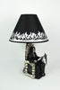 Shadow of Judgement Grim Reaper on Throne Table Lamp and Fabric Flame Shade Additional image