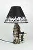 Shadow of Judgement Grim Reaper on Throne Table Lamp and Fabric Flame Shade Additional image