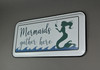 White Enamelware Mermaids Gather Here Metal Wall Sign Coastal Decor Additional image