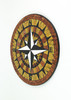 Mosaic Tile and Glass Compass Rose Wall Hanging 16 Inch Diameter Additional image