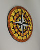 Mosaic Tile and Glass Compass Rose Wall Hanging 16 Inch Diameter Additional image
