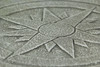 3 Compass Design Natural Gray Finish Round Cement Stepping Stones/Wall Hangings Additional image