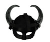 Metallic Silver Flora Goat Demon Spiral Horn Adult Halloween Mask Additional image