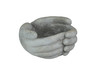 5.75 Inch Helping Hands Indoor/Outdoor Concrete Mini Pot Planter / Candle Holder Main image