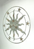 21.5 Inch Diameter Weathered Gray Finish Sun Face Wall Hanging Additional image