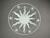 21.5 Inch Diameter Weathered Gray Finish Sun Face Wall Hanging Additional image