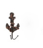 Set of 2 Weathered Finish Anchor Nautical Wall Hooks Additional image