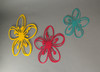 Set of 3 Brightly Colored Metal Floral Splash Silhouette Wall Sculptures Additional image