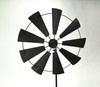 Farmhouse Dark Metal Windmill Garden Stake Wind Spinner 24 Inch Dia. 69 Inch Additional image