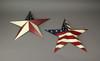 Set of 2 Patriotic American Flag Design Barn Stars Indoor/Outdoor Wall Hangings Additional image