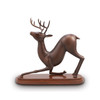 SPI Home Stretching Deer Cast Aluminum and Wood Tabletop Statue Main image