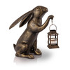 SPI Home Cast Aluminum Big Bunny Garden Lantern Candle Holder Statue Additional image