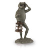 SPI Home Cast Aluminum Professor Frog Garden Lantern Candle Holder Statue Additional image