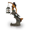 SPI Home Cast Aluminum Mermaid Garden Lantern Candle Holder Statue Additional image