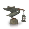 SPI Home Cast Aluminum Pelican Lantern Candle Holder Statue 11 Inches High Main image