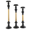 SPI Home Set of 3 Two Toned Aluminum and Iron Pillar Candleholders Main image