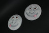 Set of 2 Silly Garden Gnome Cement Stepping Stones 10.25 Inch Diameter Additional image