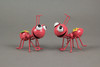 Set of 8 Pink Metal Art 3.25 Inch Ant Table Wall Hanging Decorations Additional image