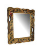 Birds In Nature Hand Carved Natural Wood Decorative Wall Mirror Home Lodge Decor Main image