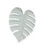 15 Inch White Tropical Leaf Hand Carved Wood Wall Art Hanging Plaque Home Decor Main image