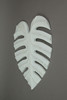 15 Inch White Tropical Leaf Hand Carved Wood Wall Art Hanging Plaque Home Decor Additional image