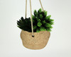 Rope Hanging Cement Planter Succulent Bowl Decorative Flower Pot Home Decor Additional image