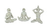 Set of 3 Zen Meditation Yoga Pose Mummy Figurines Main image