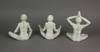 Set of 3 Zen Meditation Yoga Pose Mummy Figurines Additional image