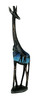 Handcrafted Wood Standing Giraffe Statue with Night Safari Scene Main image