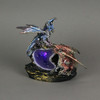 Blue and Burgundy Battle Dragons Gothic Color Changing LED Geode Statue Additional image