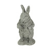Alice in Wonderland White Rabbit Light Gray Finish Statue 14 in-CEMENT Main image
