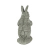 Alice in Wonderland White Rabbit Light Gray Finish Statue 14 in-CEMENT Additional image